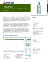Thumbnail of document Data Sheet - PR1000EX Pressure & Temperature data Logger